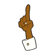 comic cartoon pointing hand N10
