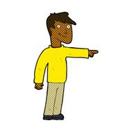 comic cartoon man pointing N29