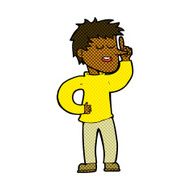 comic cartoon man with idea N16