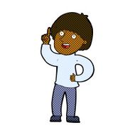 comic cartoon man with idea N18