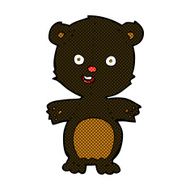 cute black bear comic cartoon