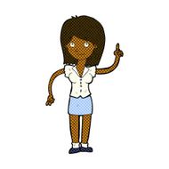 comic cartoon woman with idea N44