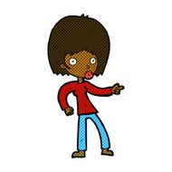 comic cartoon woman pointing N34