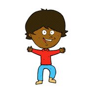 comic cartoon happy boy laughing N5