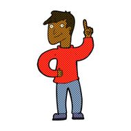 comic cartoon man with great idea N6