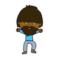 comic cartoon happy man with beard N8