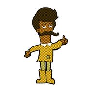 comic cartoon old man in poor clothes