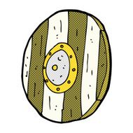 comic cartoon wooden shield N2