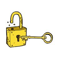 caroon rusty old padlock N2