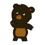 comic cartoon curious black bear