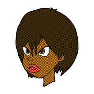 comic cartoon annoyed woman N30