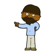 comic cartoon bearded man pointing N2