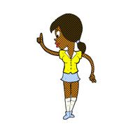 comic cartoon girl with idea N3