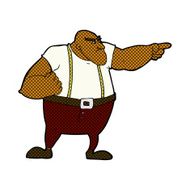 comic cartoon angry tough guy pointing N2