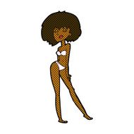 comic cartoon woman in bikini N8