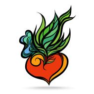 Heart leaf colorful