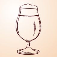 hand drawn sketch of beer N3