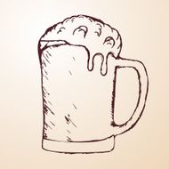 hand drawn sketch of beer N5