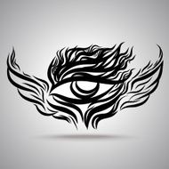 Hand drawn ink Eye