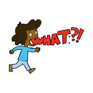 comic cartoon woman shouting what N2