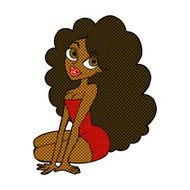comic cartoon pretty woman N37