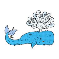 comic cartoon whale N8