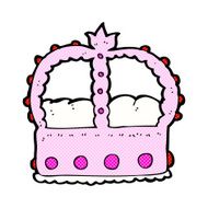 comic cartoon pink crown