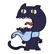 comic cartoon frightened cat N3