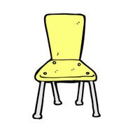 comic cartoon old school chair N2
