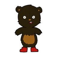 comic cartoon happy teddy bear in boots N2