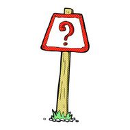 comic cartoon question mark sign