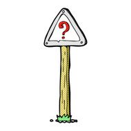 comic cartoon question mark sign N2