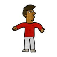 comic cartoon man shrugging shoulders N6