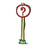 comic cartoon question mark sign N3