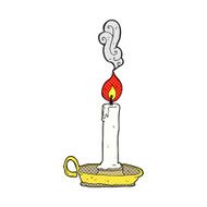 comic cartoon burning candle N2