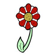 comic cartoon flower N50