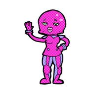 comic cartoon female astronaut N6
