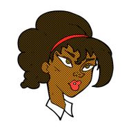 comic cartoon pretty woman N38