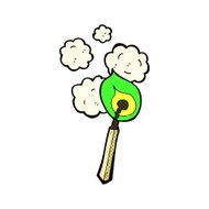 comic cartoon burning match N6