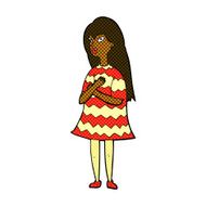 comic cartoon surprised girl N4