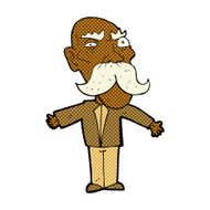 comic cartoon angry old man N22
