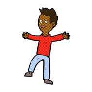 comic cartoon startled boy N4