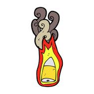 comic cartoon flaming bullet N2