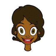 comic cartoon happy woman N39