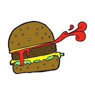comic cartoon burger N2