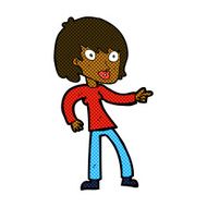 comic cartoon woman pointing N35