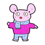 comic cartoon mouse in clothes N2