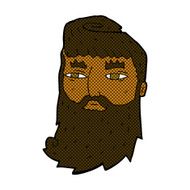 comic cartoon bearded man N7
