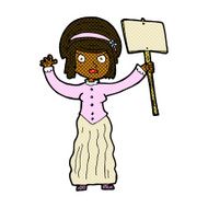 comic cartoon vicorian woman protesting N2