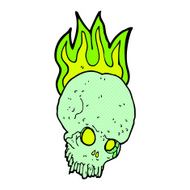 comic cartoon spooky skull N22